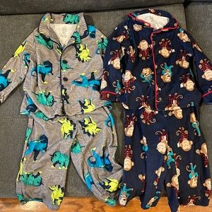 Two 18 month boys pajamas